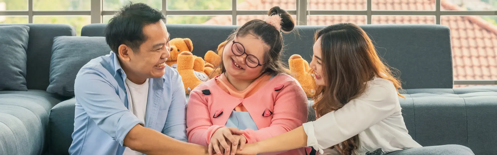 A supportive family with a daughter