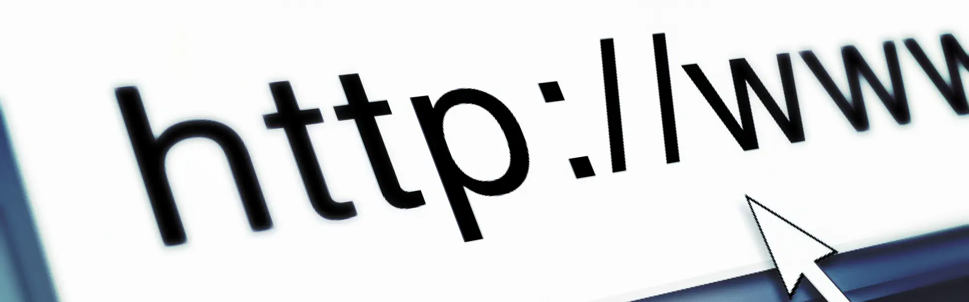 close-up view of a computer screen showing a web browser address